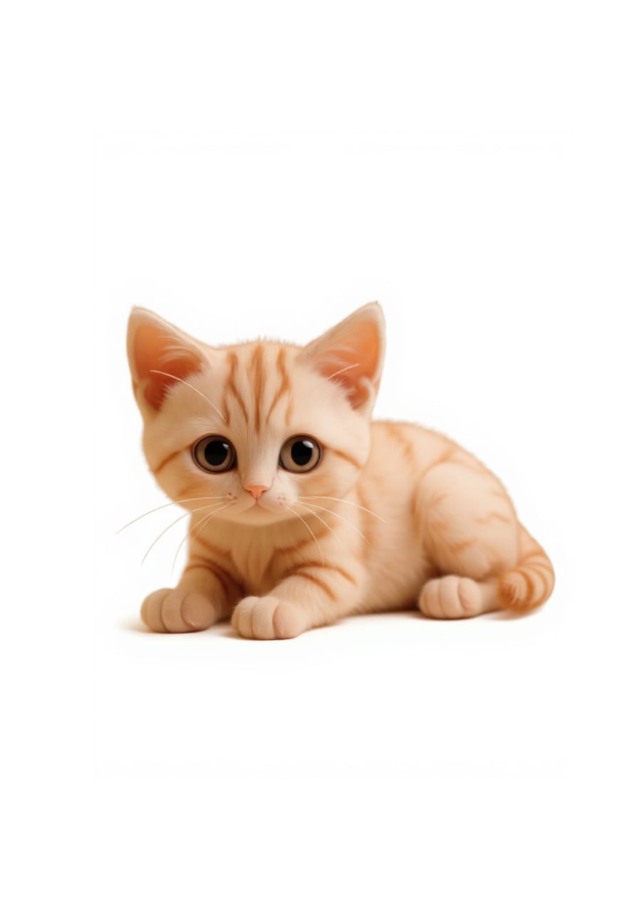 Котёнок обустраивает свой дом